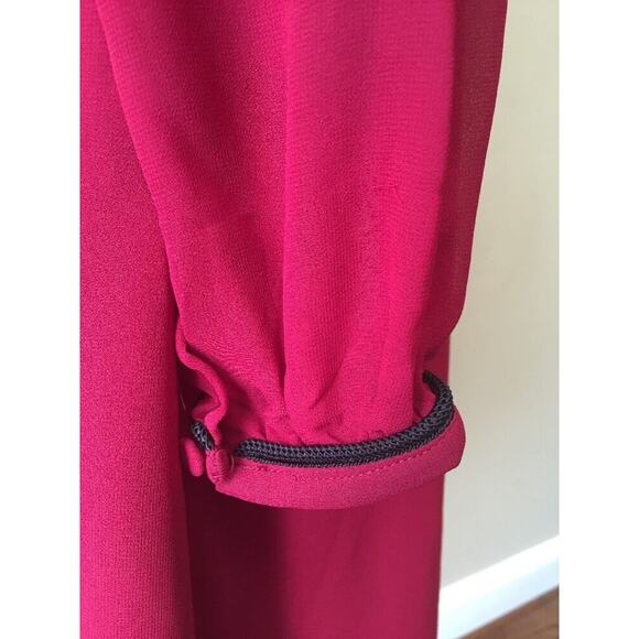 Altuzarra X Target Women's Red Ruby Gold Sequins Stitching Blouson Dress 4 - Picture 5 of 9